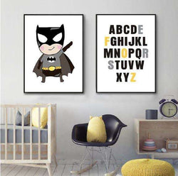Batman animado con Marco color Negro - Decora-vita - cuadros decorativos